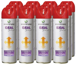Red spray paint Soppec IDEAL (12 pieces)