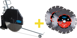Floor saw Tyrolit FSE811 (+ 2x Premium 800 diamond blade)