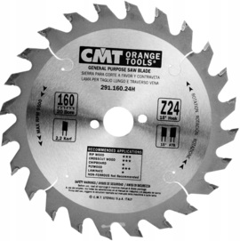 Saw blade for wood CMT Orange Tools HM (D 160 mm, F 20 mm, Z 24)