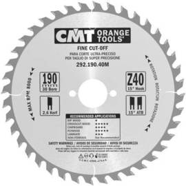 Saw blade for wood CMT Orange Tools HM (D 190 mm, F 30 mm, Z 40)