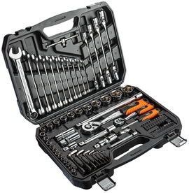 Socket wrench set Neo Tools 1/2", 1/4" (77 pcs)
