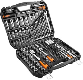 Socket wrench set Neo Tools 08-671, 1/2", 3/8", 1/4" (219 pcs)