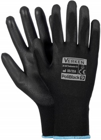 Work gloves Verken PoliBlack (12 pair)