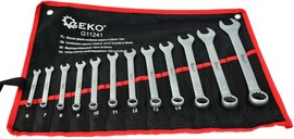 Satin-finished wrench set Geko G11241 (12 pcs)