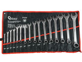 Inch combination wrenches set Geko G11152 (16 pcs)