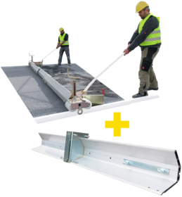 Listwa zgarniająca 4,5 m (łata profilująca) Probst TAS-uni 450 (szerokość robocza 75 – 450 cm) + łączenie daszkowe TAS-UNI-DP