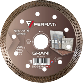 Tarcza diamentowa Ferrati GRANI 125mm do ceramiki i kamienia