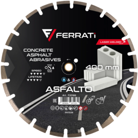 Diamond blade Ferrati ASFALTO C1S 400 mm for asphalt, concrete, silicate