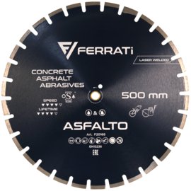 Diamond blade Ferrati ASFALTO C1S 500 mm for asphalt, concrete, silicate