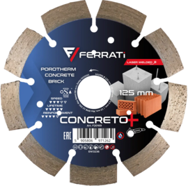 Tarcza diamentowa Ferrati tnąca C3-W 125mm CONCRETO PLUS