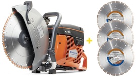 Ręczna przecinarka spalinowa Husqvarna K 770 (350 mm), głębokość cięcia 125 mm (+3x tarcza 350 mm)