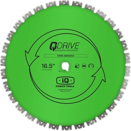 Diamond blade iQ Power Tools Q-Drive M Segment Speed Cut Medium Hard Combo 420 mm, green