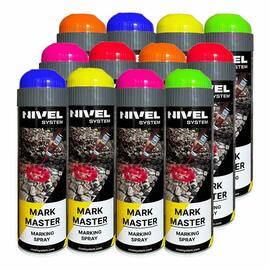 Spray paint Nivel System Mark Master (500 ml) (set of 12 pieces)