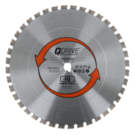 Diamond blade Q-Drive Segmented Hard Concrete Blade iQ PowerTools 420 mm, silver (NX)