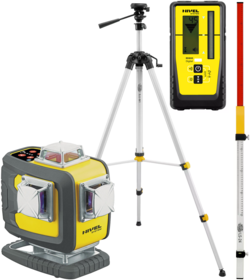 Multilaser krzyżowy Nivel System CL4D-R (+ statyw SJJ-M1 EX, czujnik RD800 Digital + łata LS-24), wiązka czerwona