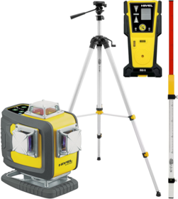 Multi-purpose cross laser Nivel System CL4D-P (+ tripod SJJ-M1 EX, laser stave LS-24 and laser sensor CLS-5)