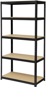 Galvanized black shelf MDF 4 mm Rino SLF4-173B 150 x 75 x 30 cm
