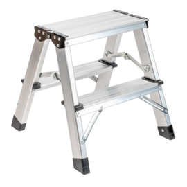 White Aluminum Step Ladder Rino LAD02SW