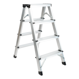 White Aluminum Step Ladder Rino LAD04SW