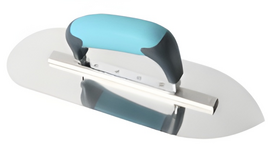 Stainless steel finishing trowel with rounded blade 300x100mm Bihui