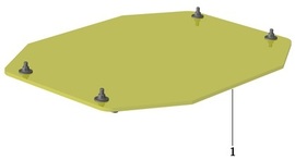 Polyurethane plate with mounting Swepac for FB155 (450 mm)