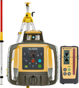 Niwelator laserowy Topcon RL-HV2S DIGITAL (+ statyw SJJ32 + łata LS-24), wiązka czerwona, zasięg 800 m