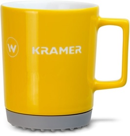 Porcelain cup 300 ml Kramer Wacker Neuson yellow
