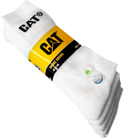 Sport socks Caterpillar white (41-45) (5 par)