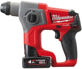 Młotowiertarka SDS-PLUS Milwaukee Fuel M12 CH-402X (+ 2x akumulator 4 Ah + ładowarka + walizka)