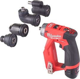 Wiertarko-wkrętarka ¼″ Milwaukee M12 FDDXKIT-202X (+ 2x akumulator 2 Ah + ładowarka + walizka)
