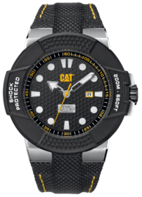 Watch Caterpillar Shockmaster black silver with yellow elements