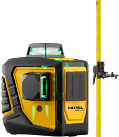 Multilaser krzyżowy Nivel System CL2D-G (+ tyczka LP-33), wiązka zielona