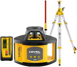 Niwelator laserowy Nivel System NL500R DIGITAL (+ statyw korbowy SJJ32 + łata LS-24), wiązka czerwona, zasięg 500 m
