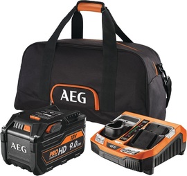 Battery 9 Ah and charger AEG PowerTools SET L1890RHDBLK
