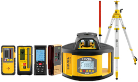 Laser level Nivel System NL540 (+ cranked tripod + laser stave + distance meter + laser sensors LS-B10)