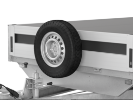 Bracket for spare tire for Brenderup 6000 series trailers