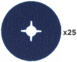 Fiber disc 24 Norton Norzon F827 125 x 22 mm (25 pieces)