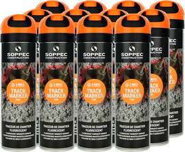 Orange spray paint Soppec TRACK MARKER 12 pcs.