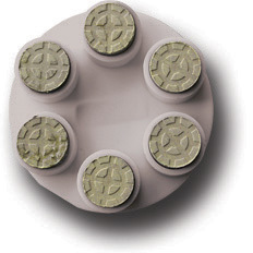 Polishing Pad Scanmaskin RDC Polishing Grey (set of 9 pcs.)