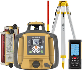 Laser level Topcon RL-SV2S (+ tripod, + laser stave, + distance meter,  + 2x LS-B110 laser sensor)