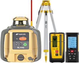 Laser level Topcon RL-H4C DIGITAL (+ tripod, + laser stave, + distance meter)