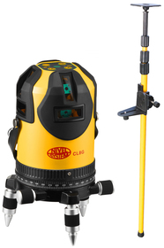 Multi-purpose cross laser Nivel System CL8G (+ expansion pole)
