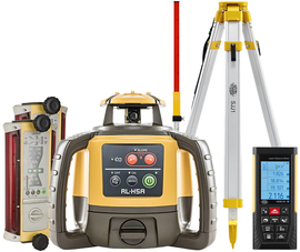 Niwelator laserowy Topcon RL-H5A (+ statyw + łata + dalmierz + 2x czujnik LS-B110)