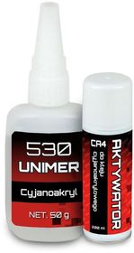 Cyanoacrylate adhesive Chemdal Unimer 530 (50 g) + adhesive acticator CA4 (200 ml)