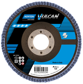 Flap abrasive disc 40 Norton Vulcan R842 125 x 22 mm