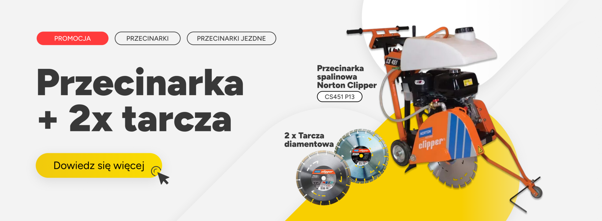 Zestaw przecinarka + 2x Tarcza 