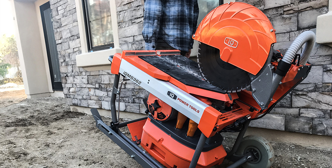 Stolikowa, bezpyłowa przecinarka elektryczna iQ Power Tools iQMS362 (420 mm), głębokość cięcia 140 mm