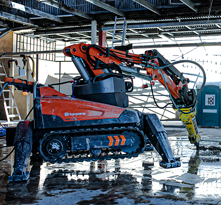 The most popular demolition robot - Husqvarna DXR 140