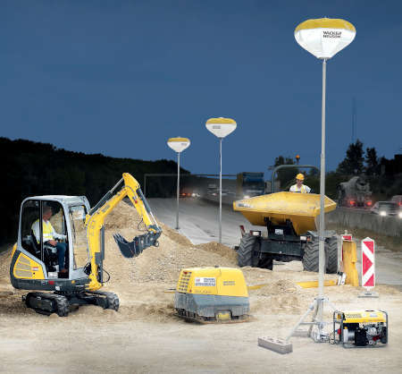 Proper lighting for the workshop and construction site